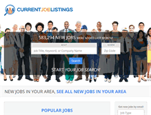 Tablet Screenshot of currentjoblistings.net